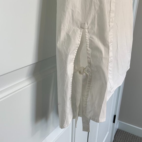 Banana Republic White Button Down with Tie Sleeves - Picture 4 of 6